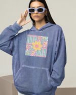 Bluza oversize z kapturem <br>na Dzień Matki Kwiatowa MAMA