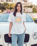 Luźna koszulka na Dzień Matki <br>Kwiatowa MAMA