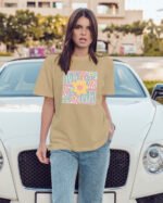 Luźna koszulka na Dzień Matki <br>Kwiatowa MAMA