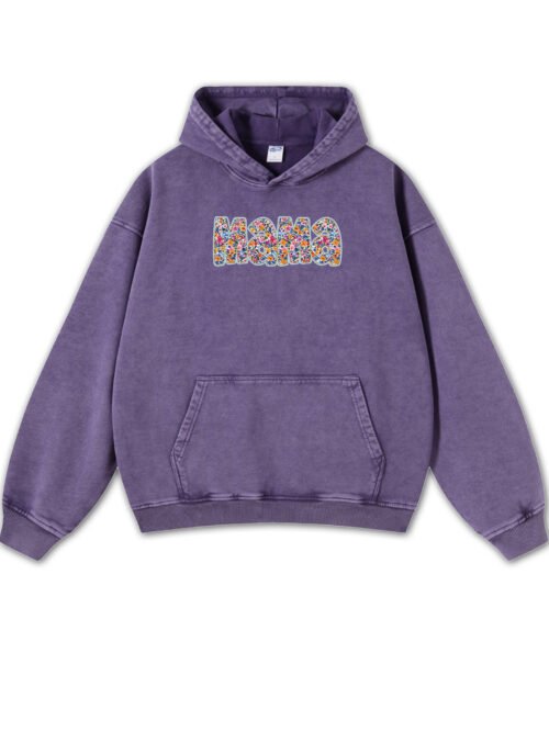 Bluza oversize z kapturem na Dzień Matki z napisem MAMA