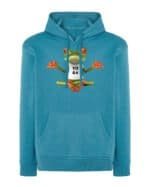 Bluza z kapturem z nadrukiem <br>Żaba Joga Zen