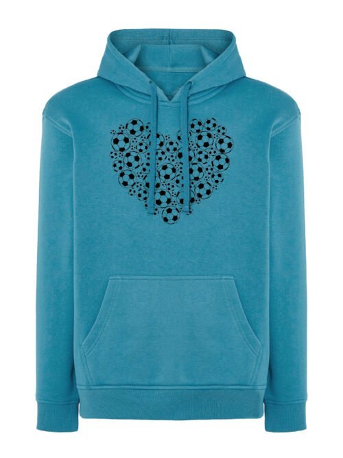 Bluza z kapturem Piłka nożna w sercu