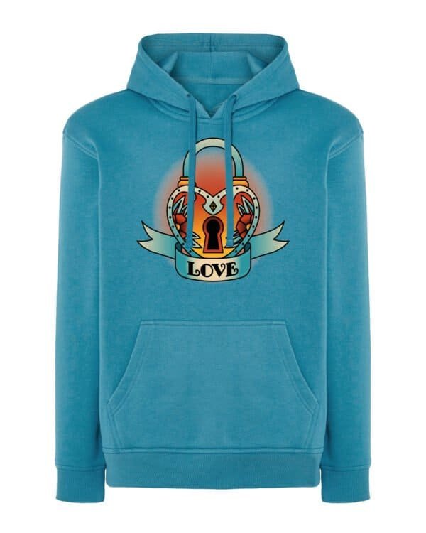 Bluza z kapturem LOVE Serce Kłódka