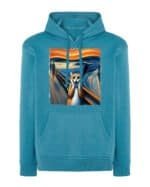 Bluza z kapturem <br>Krzyk Edvard Munch Parodia Kot