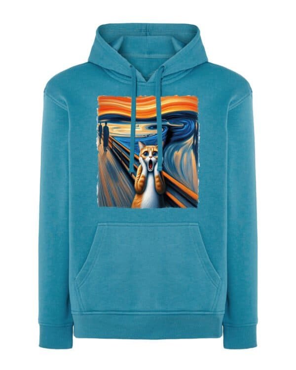 Bluza z kapturem <br>Krzyk Edvard Munch Parodia Kot