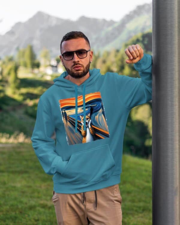 Bluza z kapturem <br>Krzyk Edvard Munch Parodia Kot