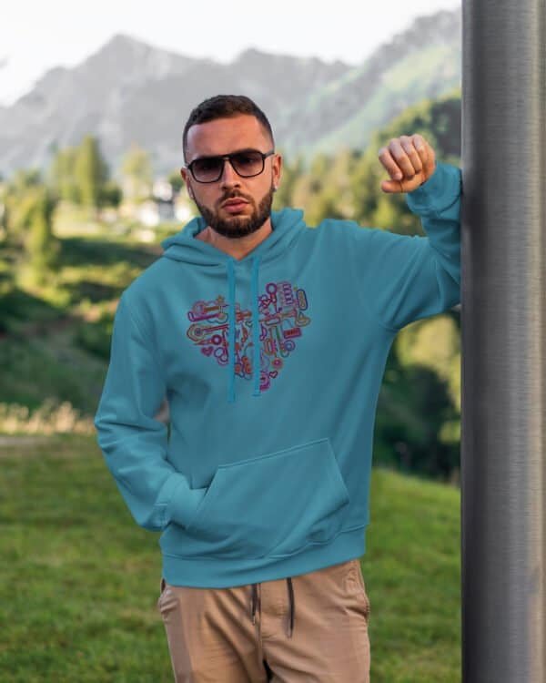 Bluza z kapturem Serce z Instrumentów