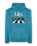 TL0544BK Hoodie SIM Akwamaryna Bluza z kapturem <br>The Cats parodia Beatlesów