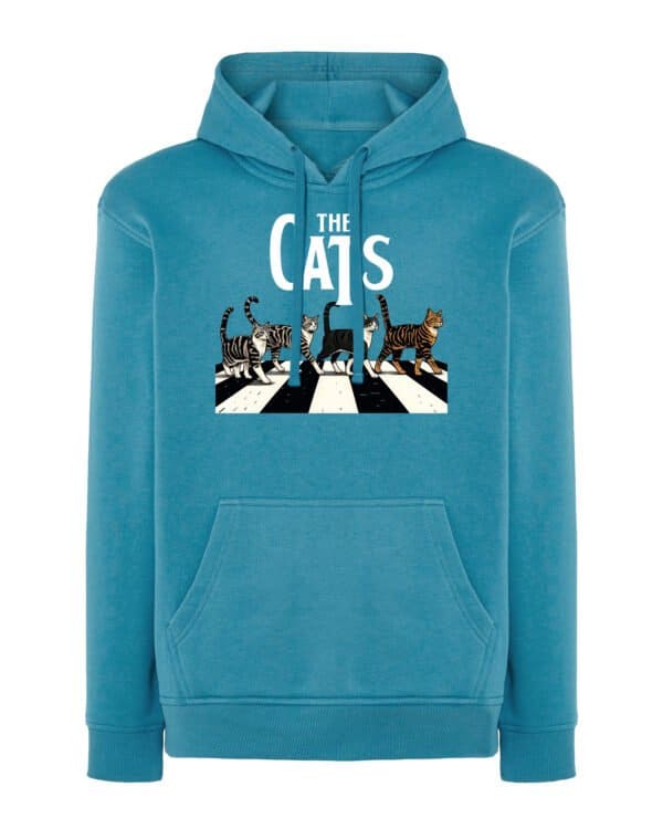 TL0544BK Hoodie SIM Akwamaryna Bluza z kapturem <br>The Cats parodia Beatlesów