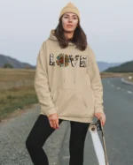 Bluza oversize z kapturem <br>LOVE ze słonecznikiem