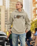 Bluza oversize z kapturem <br>LOVE ze słonecznikiem