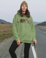Bluza oversize z kapturem <br>LOVE ze słonecznikiem
