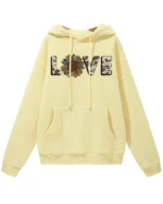 Bluza oversize z kapturem <br>LOVE ze słonecznikiem