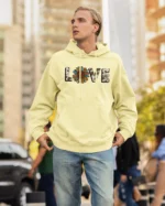 Bluza oversize z kapturem <br>LOVE ze słonecznikiem