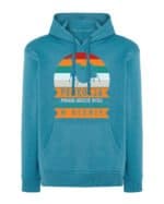 TL0980 Hoodie SIM Akwamaryna Bluza z kapturem <br>Perkusja pomaga uciszyć myśli