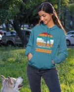 TL0980 Hoodie SIM Akwamaryna2 Bluza z kapturem <br>Perkusja pomaga uciszyć myśli