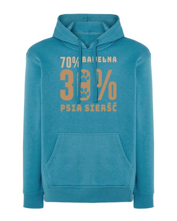 Bluza z kapturem <br>70% bawełna 30% psia sierść