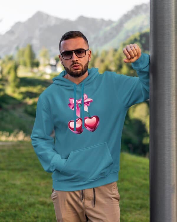 Bluza z kapturem <br>z Wisienkami Serduszkami