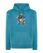 TL1082 Hoodie SIM Akwamaryna Bluza z kapturem <br>Wędkarska Nie wal okonia