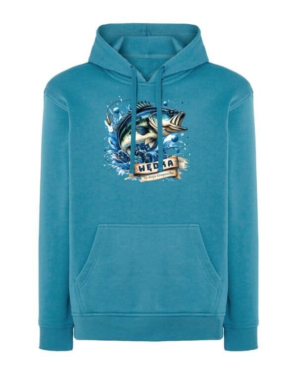 Bluza z kapturem <br>Wędka to moja terapia
