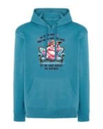 TL1145 Hoodie SIM Akwamaryna Bluza z kapturem <br>Nie jestem gruba