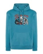TL1146 Hoodie SIM Akwamaryna Bluza z kapturem Z nadrukiem Route 66