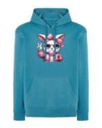 TL1149 Hoodie SIM Akwamaryna Bluza z kapturem <br>Z modnym Zajączkiem