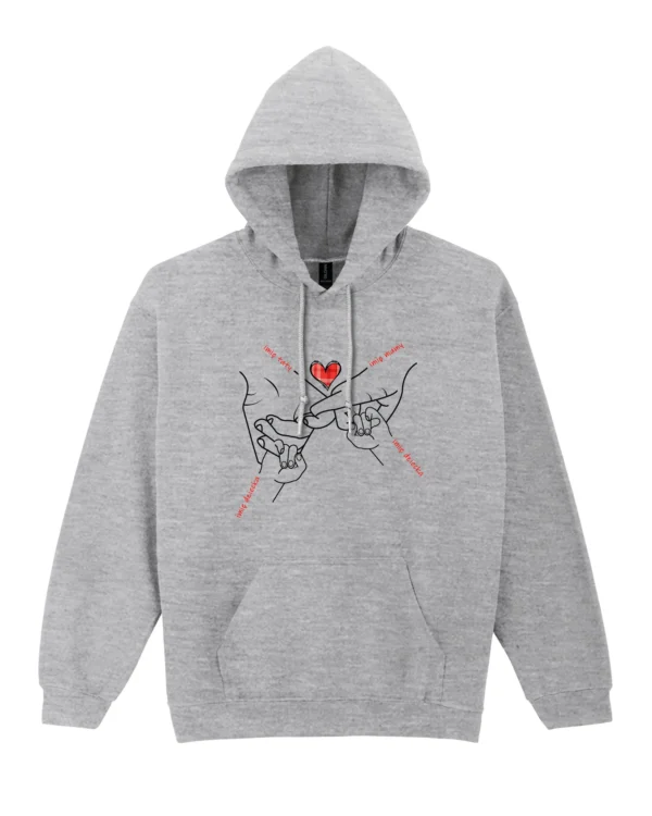 Bluza personalizowana z kapturem <br>Rodzinne więzi z imionami rodziców i dzieci