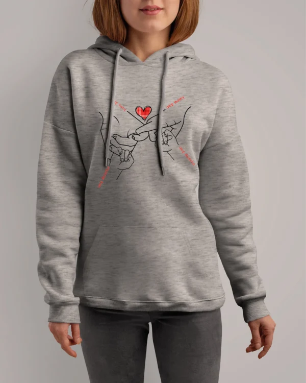Bluza personalizowana z kapturem <br>Rodzinne więzi z imionami rodziców i dzieci