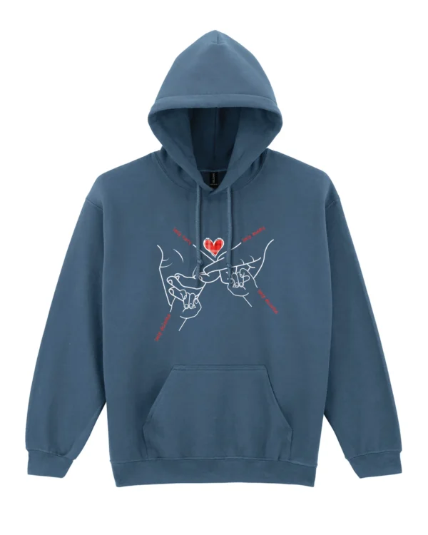 Bluza personalizowana z kapturem <br>Rodzinne więzi z imionami rodziców i dzieci