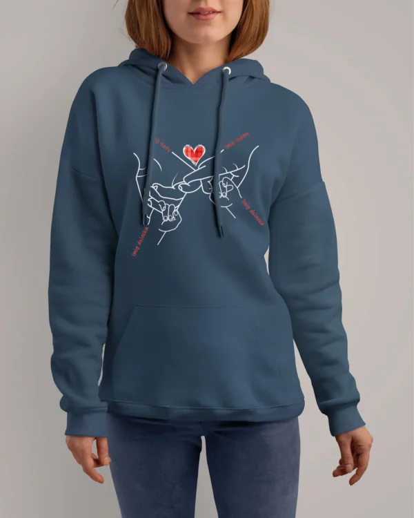 Bluza personalizowana z kapturem <br>Rodzinne więzi z imionami rodziców i dzieci