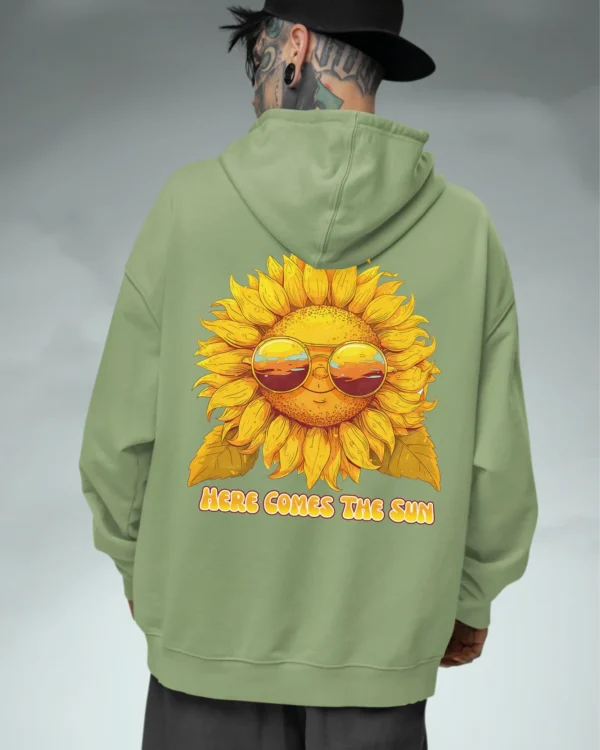 Bluza oversize z kapturem <br>Here Comes The Sun