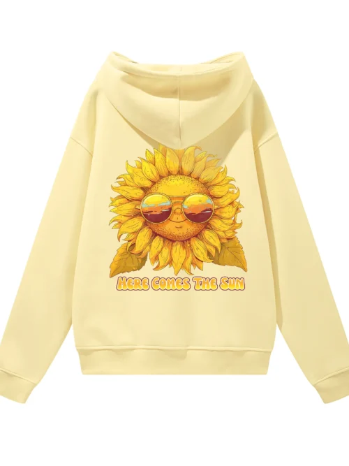 Bluza oversize z kapturem Here Comes The Sun