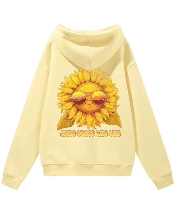 Bluza oversize z kapturem Here Comes The Sun