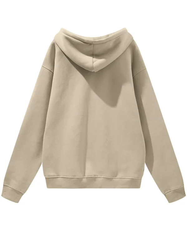 Bluza oversize z kapturem <br>LOVE z motywem piór