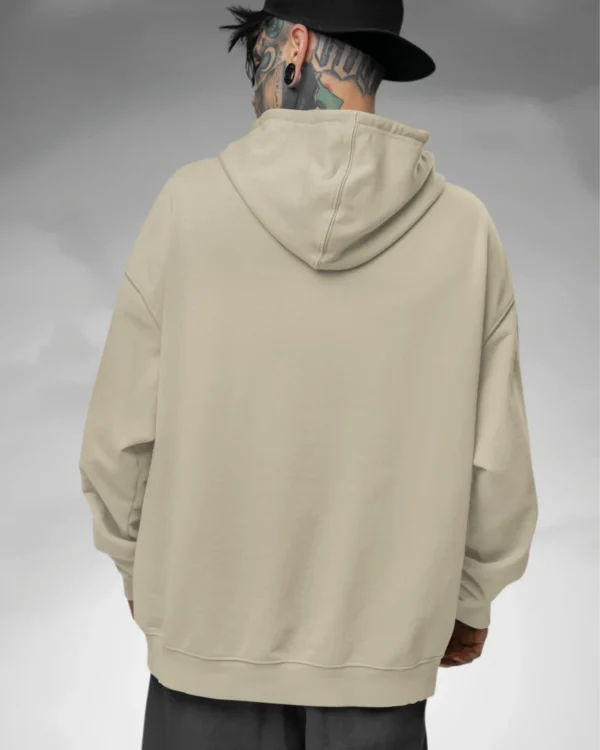 Bluza oversize z kapturem <br>LOVE z motywem piór