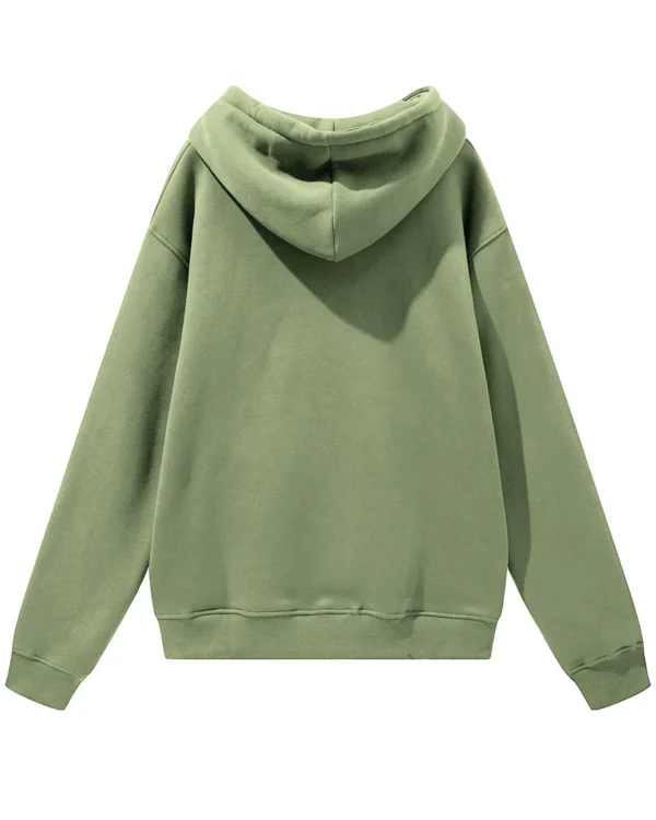 Bluza oversize z kapturem <br>LOVE z motywem piór