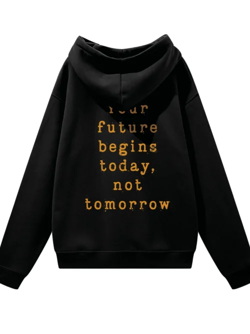 Bluza oversize z kapturem Your future begins today