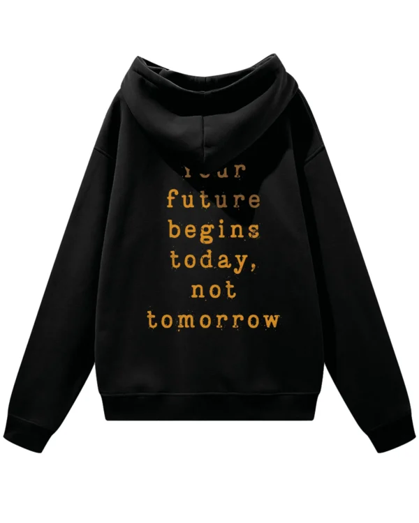 Bluza oversize z kapturem Your future begins today