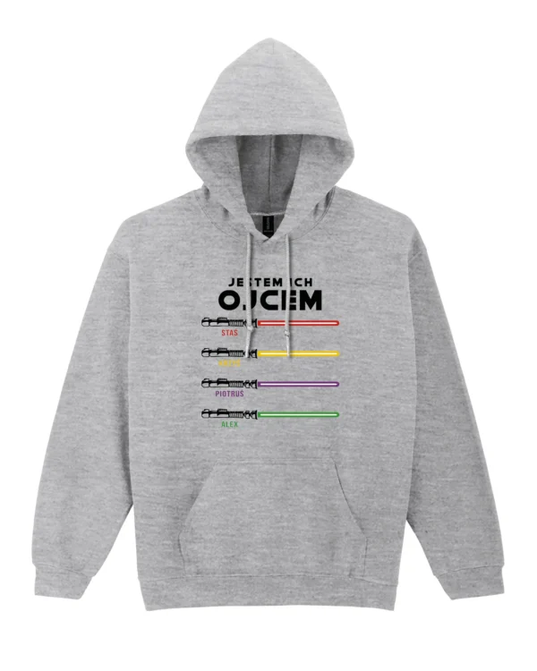 Bluza z kapturem personalizowana <br>Jestem ich Ojcem z imionami dzieci