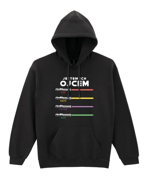 Bluza z kapturem personalizowana Jestem ich Ojcem z imionami dzieci