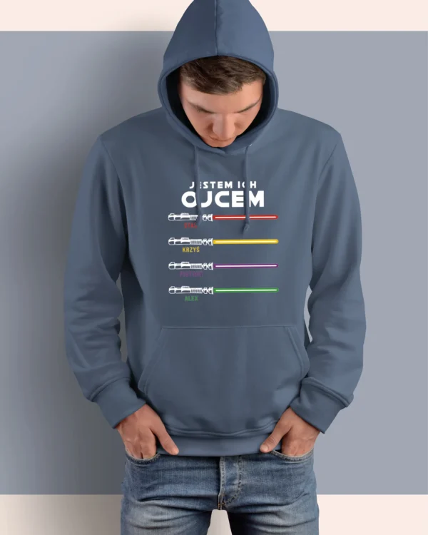 Bluza z kapturem personalizowana <br>Jestem ich Ojcem z imionami dzieci
