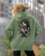 Bluza oversize z kapturem <br>Dziewczyna z misiem gotycki styl