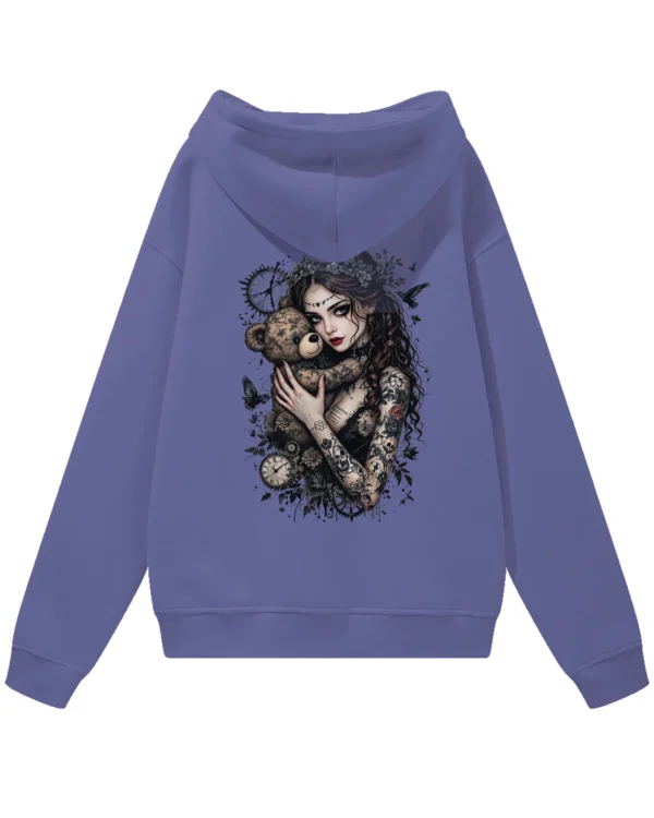 Bluza oversize z kapturem <br>Dziewczyna z misiem gotycki styl