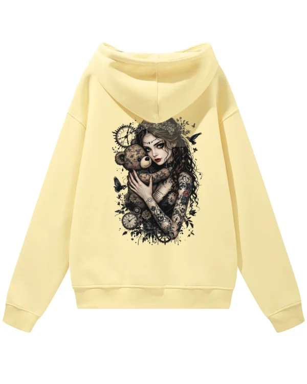 Bluza oversize z kapturem <br>Dziewczyna z misiem gotycki styl