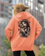 Bluza oversize z kapturem <br>Dziewczyna z misiem gotycki styl