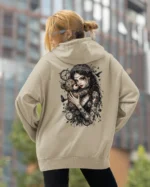 Bluza oversize z kapturem <br>Dziewczyna z misiem gotycki styl