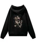 Bluza oversize z kapturem <br>Dziewczyna z misiem gotycki styl