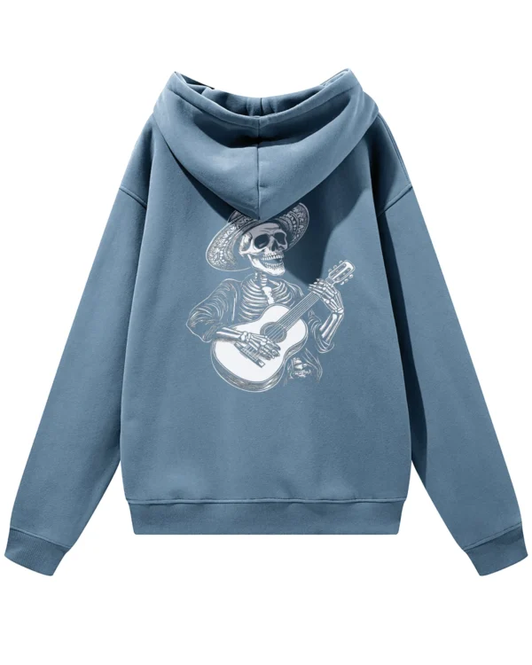 Bluza oversize z kapturem <br>Mariachi szkielet z gitarą