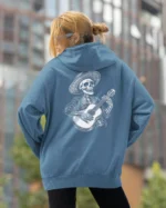 Bluza oversize z kapturem <br>Mariachi szkielet z gitarą